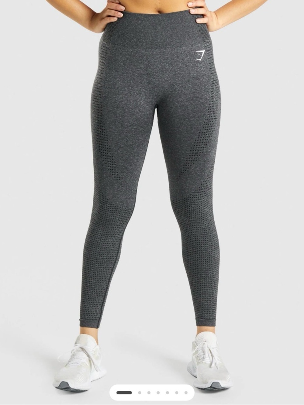 Gymshark VITAL SEAMLESS 2.0 LEGGINGS- Charcoal Marl Medium